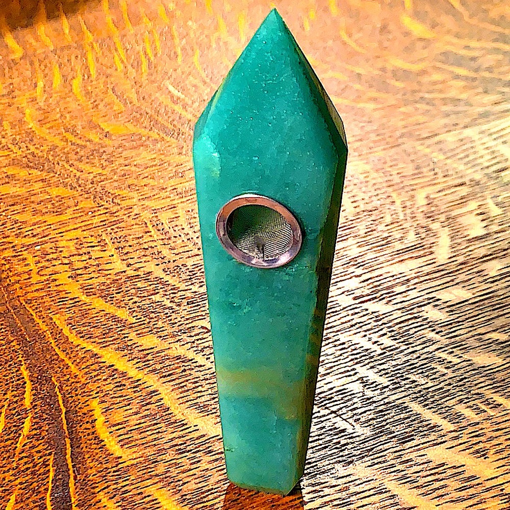 GREEN AVENTURINE QUARTZ POINT HERBAL